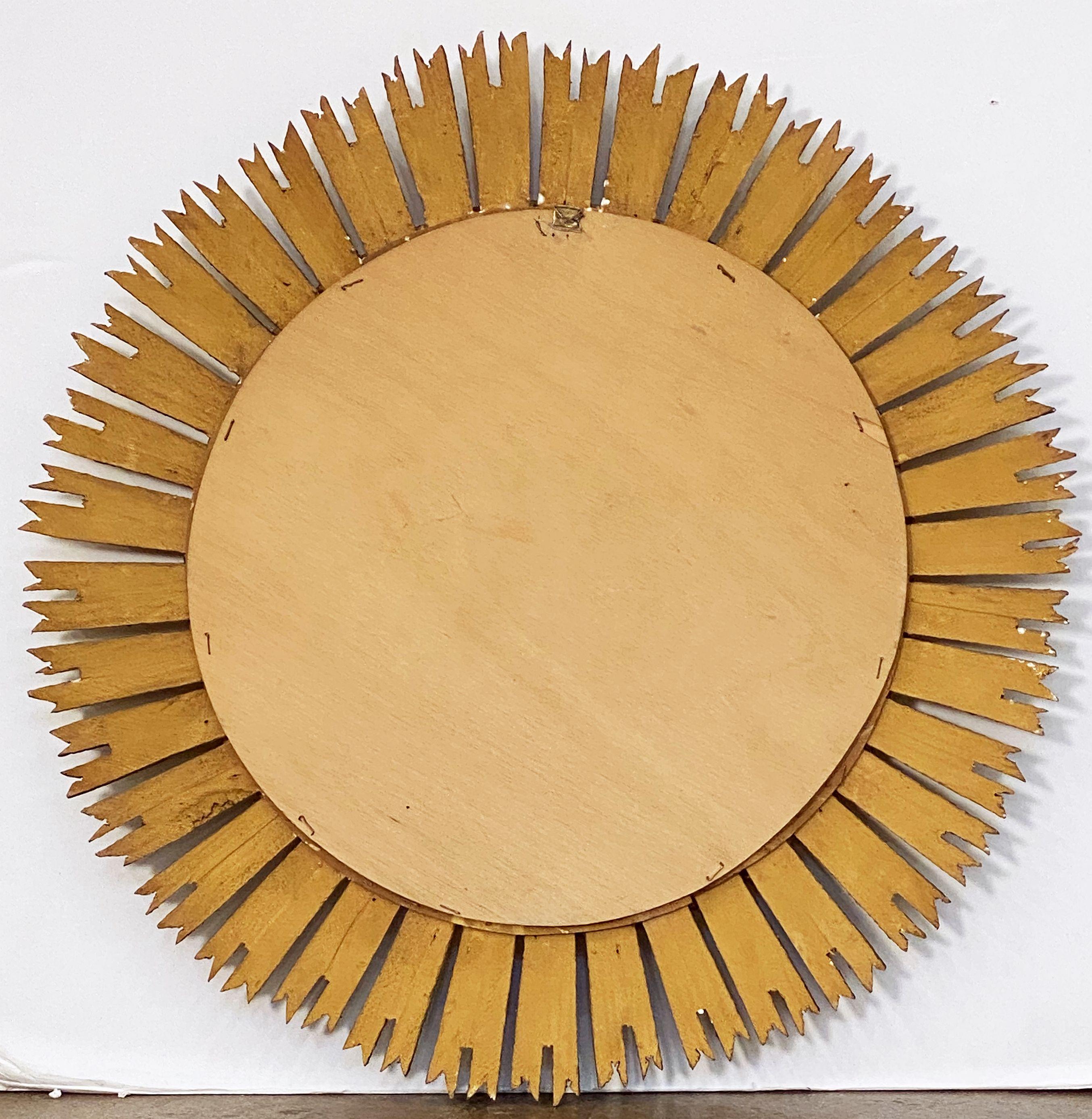 Gilt Starburst or Sunburst Mirror from France (Diameter 26) 5