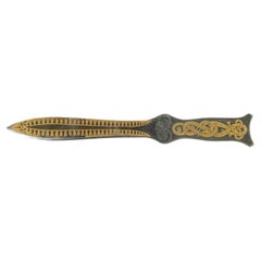 Gilt steel letter-opener made by Bernard Beskow (1837-1910)