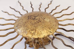 Luz de empotrar dorada Sunburst