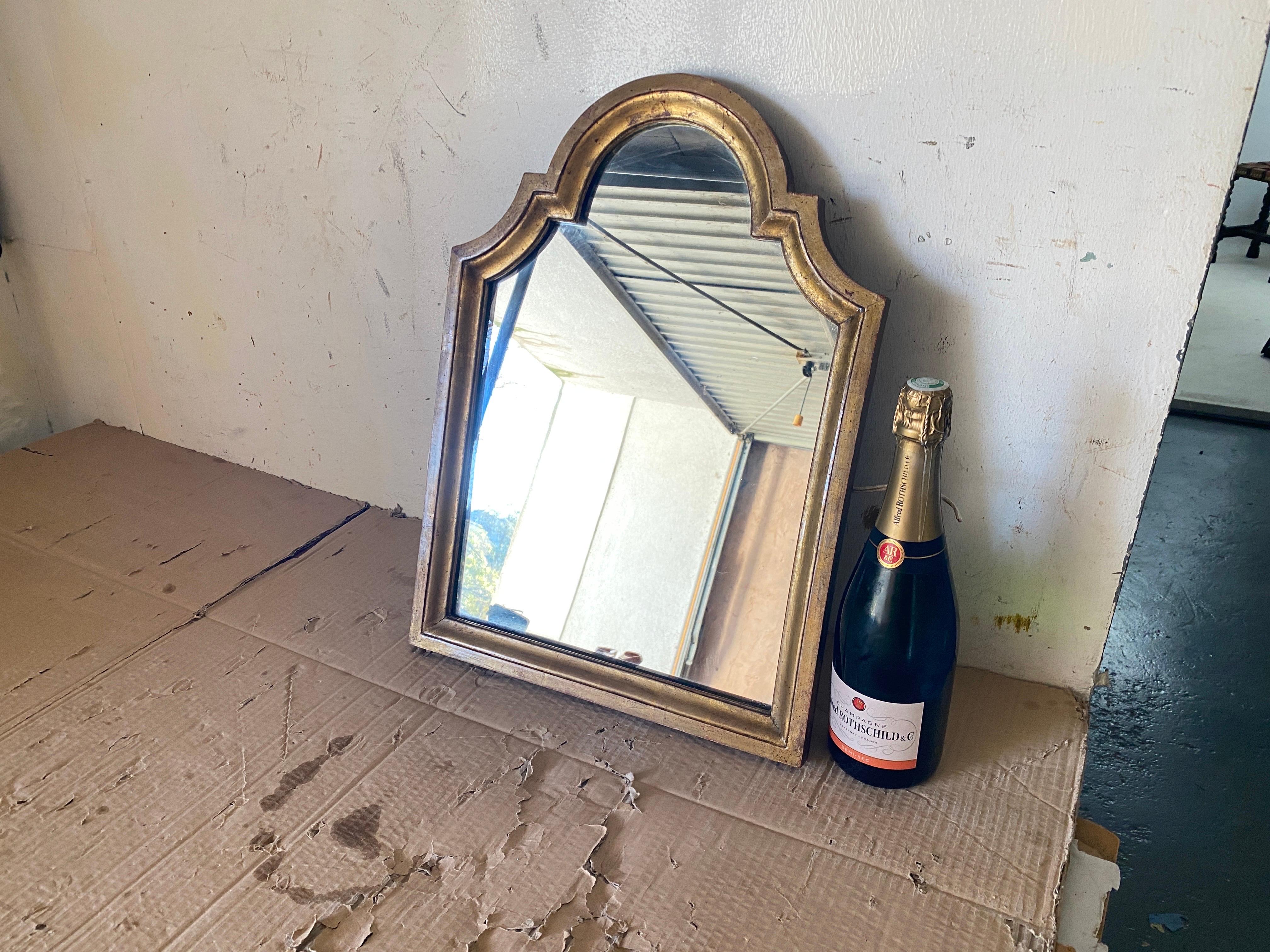 Gilt Wall Mirror in Wood Old Patina France 19th Century For Sale 6