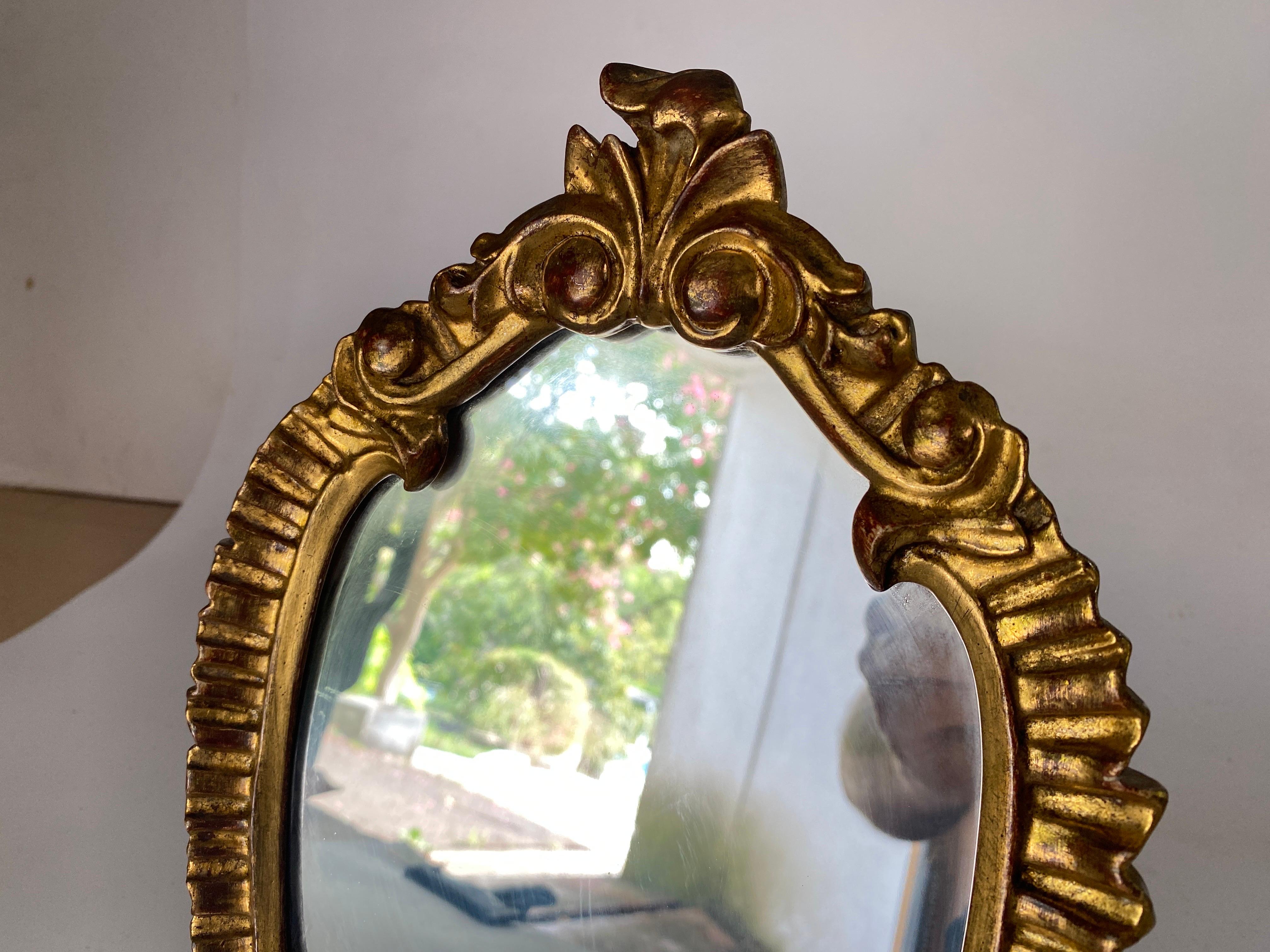 Gilt table Mirror in Wood Old Patina, France 19th Century For Sale 6