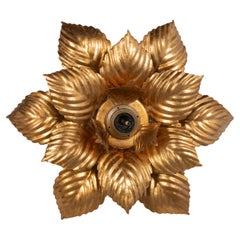 Gilt Tôle Ceiling Light or Wall Sconce