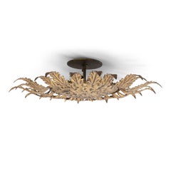 Gilt Tole Flushmount Light