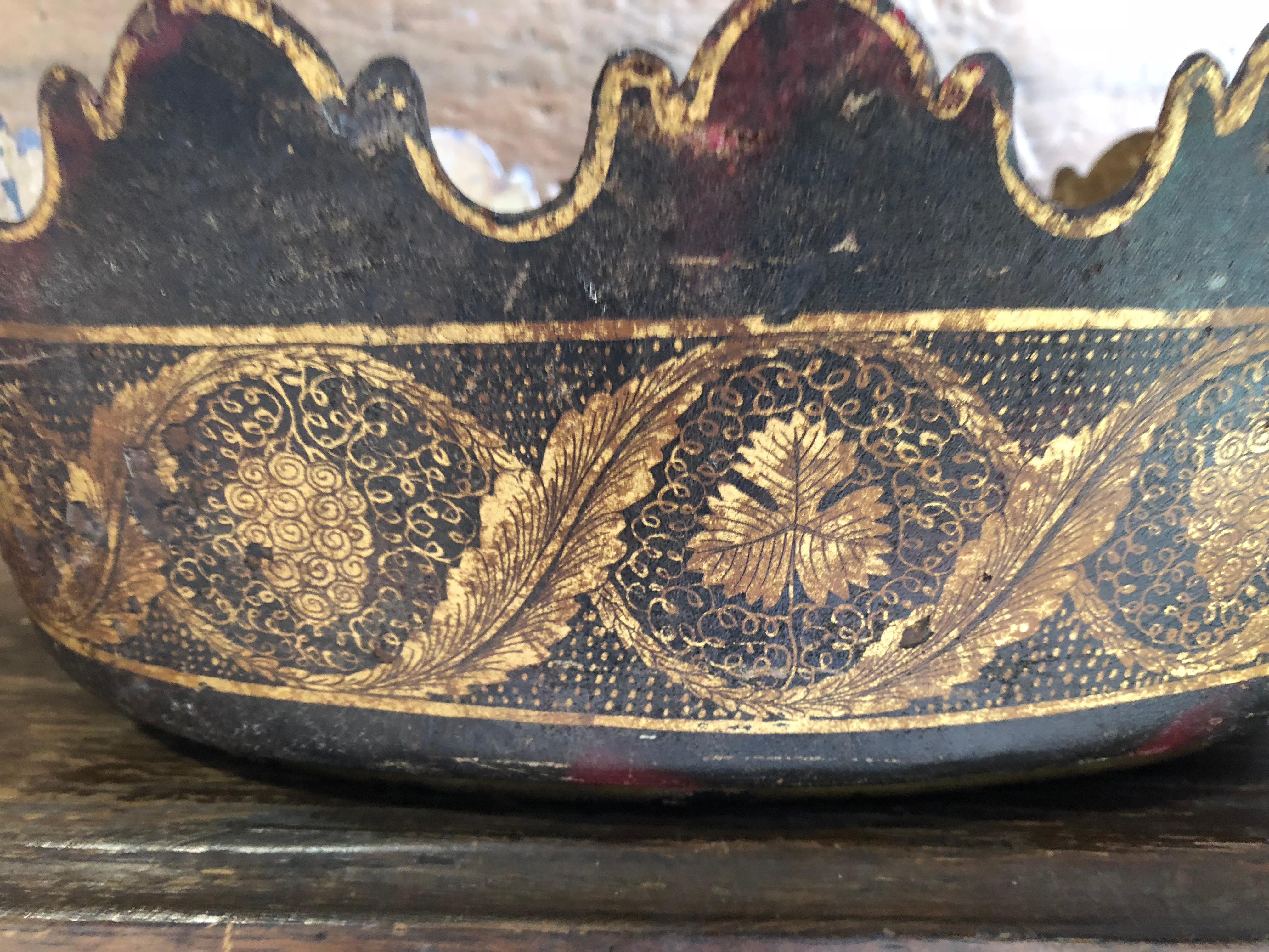 Gilt Tole Monteith, 18th Century 6