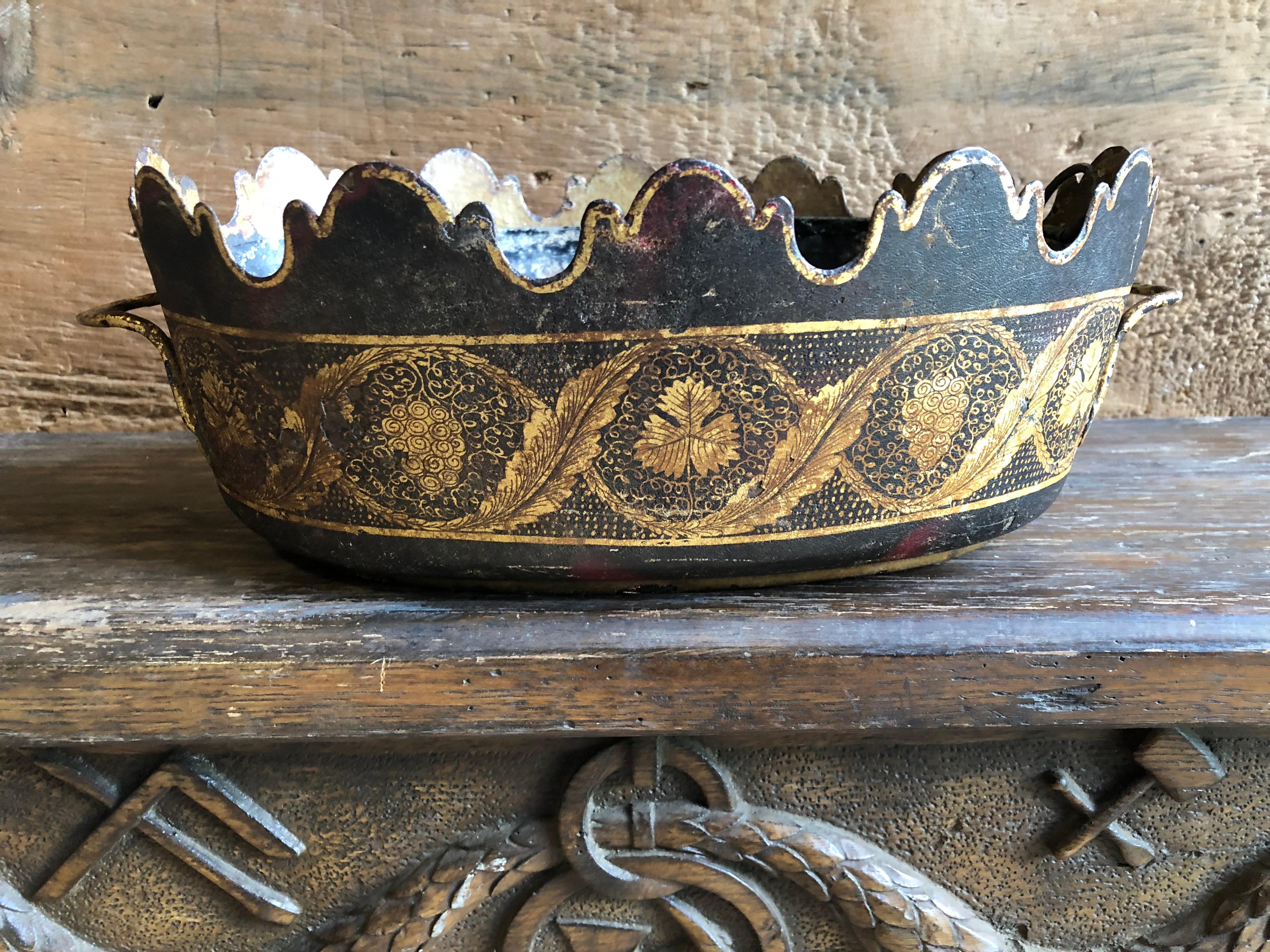 Gilt Tole Monteith, 18th Century 3