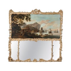 Gilt Trumeau George II Overmantel Mirror