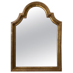 Espejo de Pared Dorado en Madera Patina Antigua Francia Siglo XIX