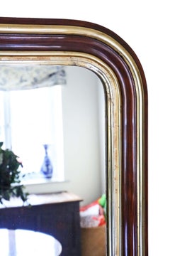 Gilt Walnut Full Height Wall Floor Mirror