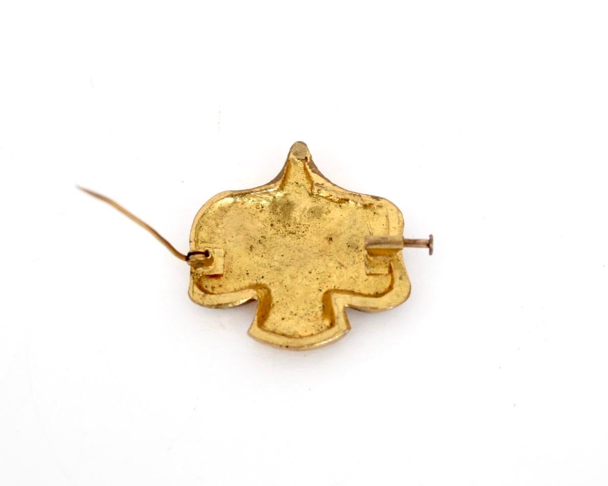 Gilt Washed Bronze Brooch Attributed to Line Vautrin Unsigned  For Sale 2
