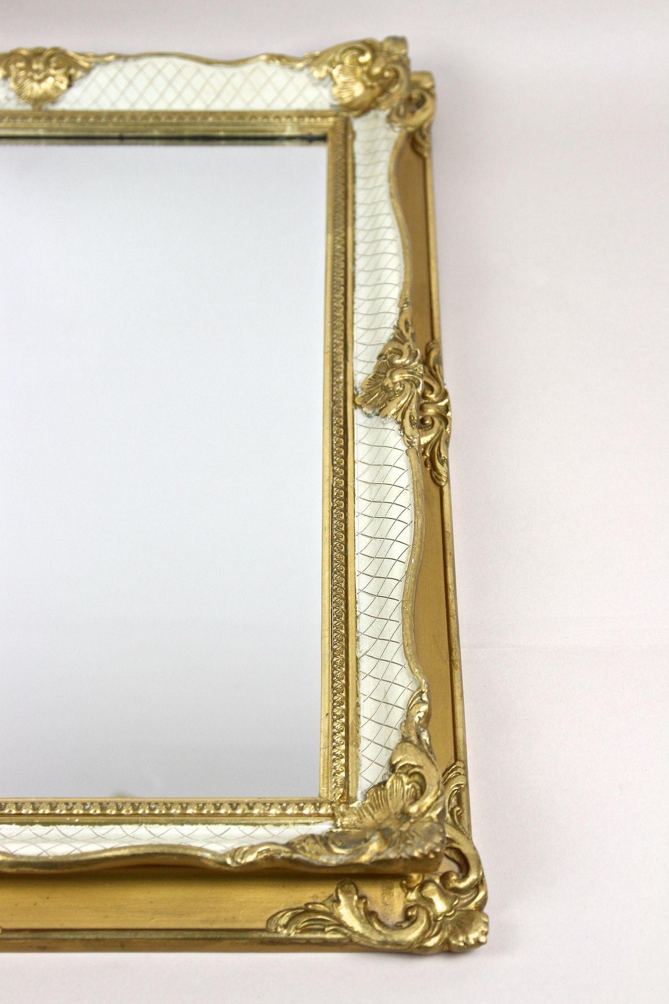 Miroir mural de style rococo vénitien doré/blanc, milieu de siècle - IT vers 1950 en vente 8