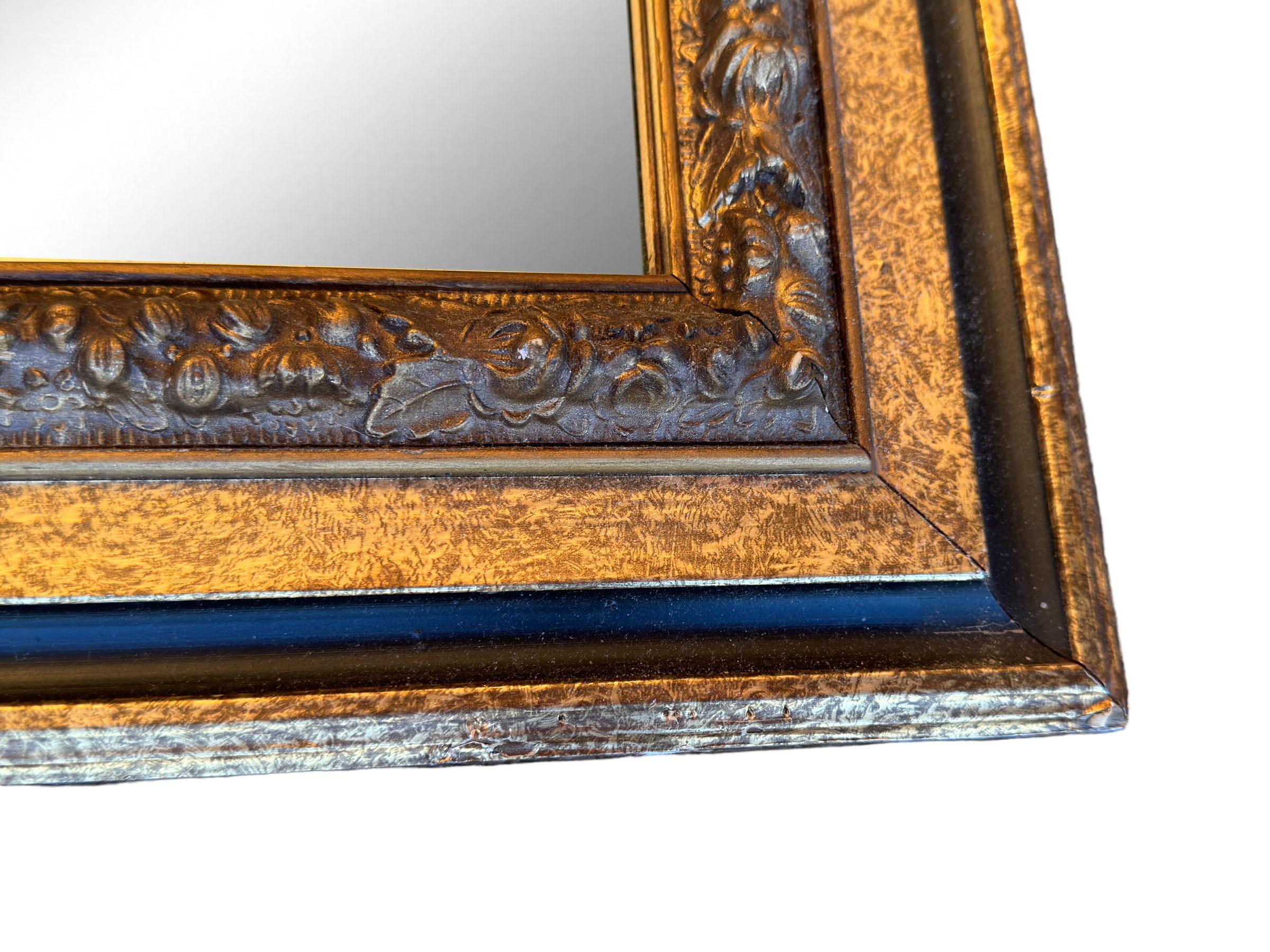 Gilt With Black Over Mantle Wall Mirror 1