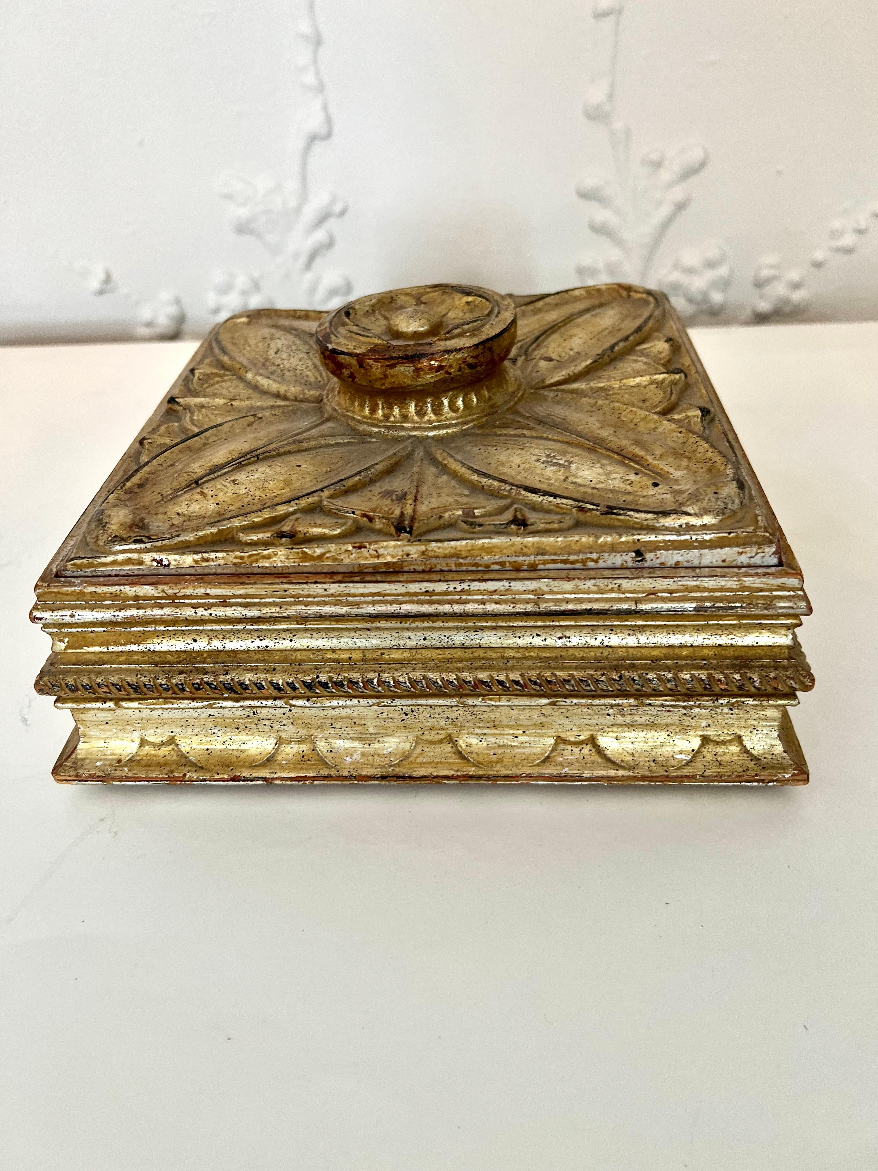 A wonderful Italian Box with a Wooden Base and terracotta floral lid.  The piece is not only decorative, but a compliment to any desk, office or work station.

Also, a nice decorative piece for any cocktail, side or console table.  We have shown