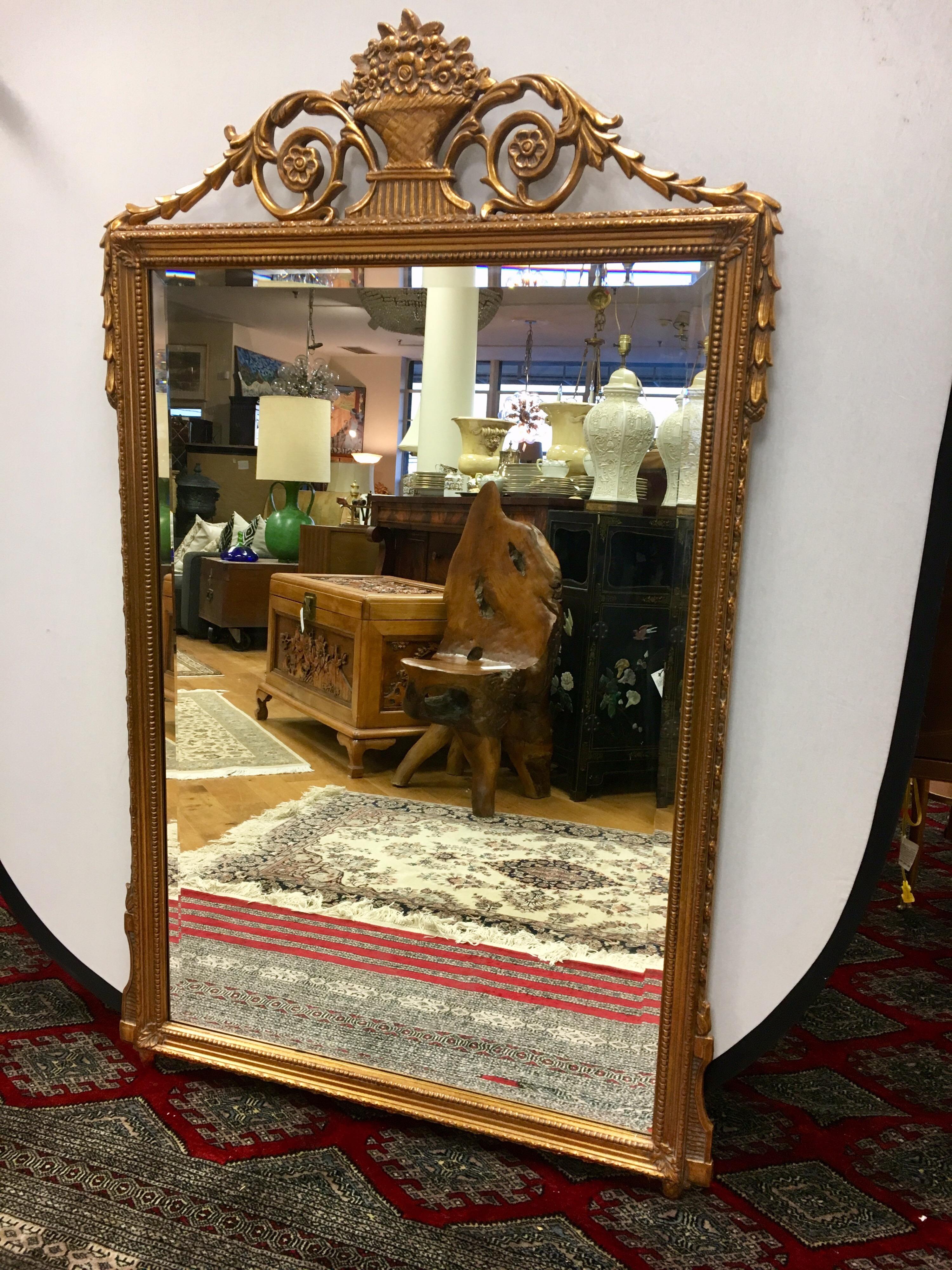 American Giltwood Carved Beveled Mirror by Creative Wall Mirror & Art