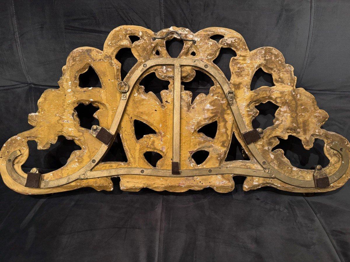 Hand-Carved Gilt Wood Coat Rack, 19th century For Sale