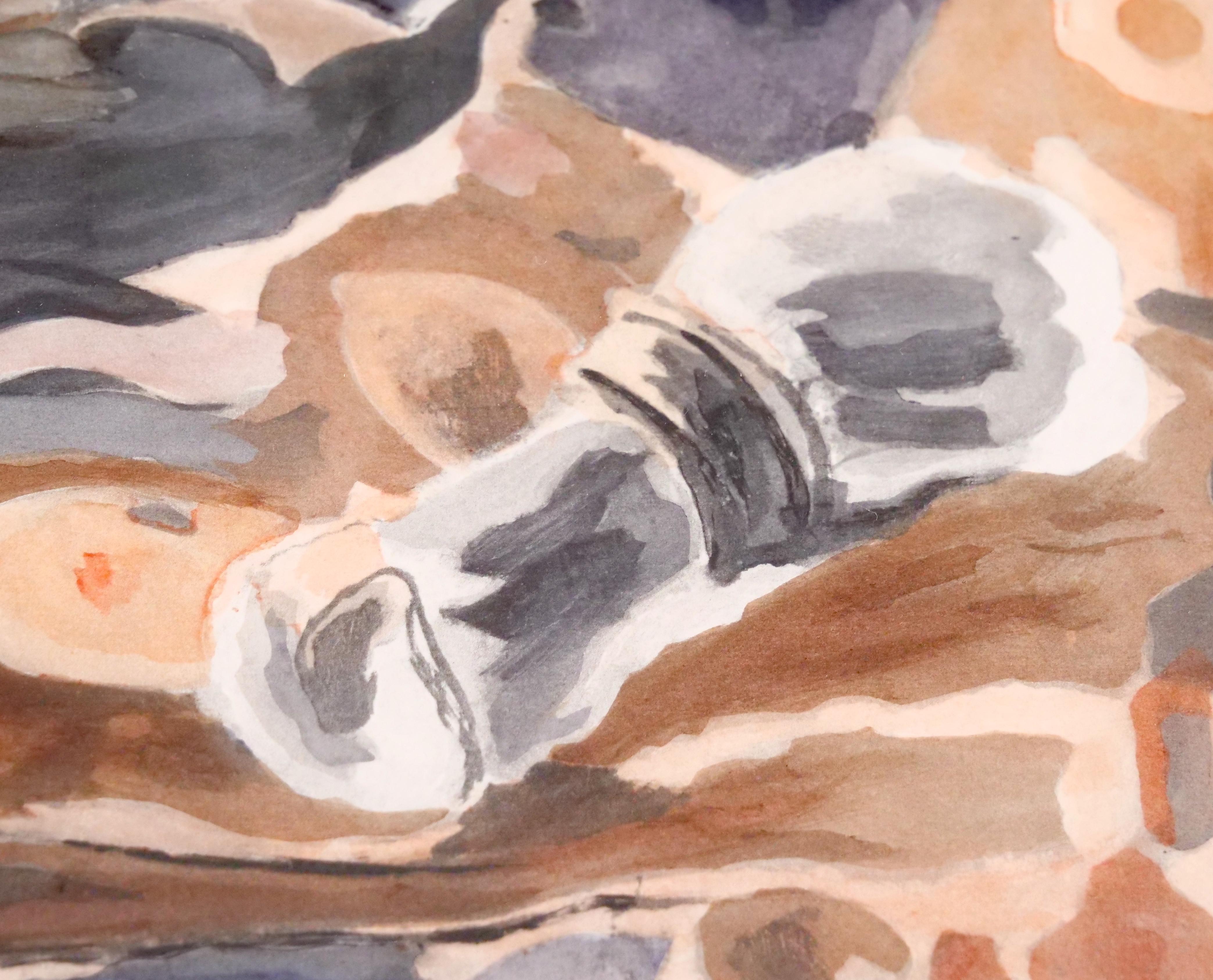 Marco de madera dorada Litografía de George Braque