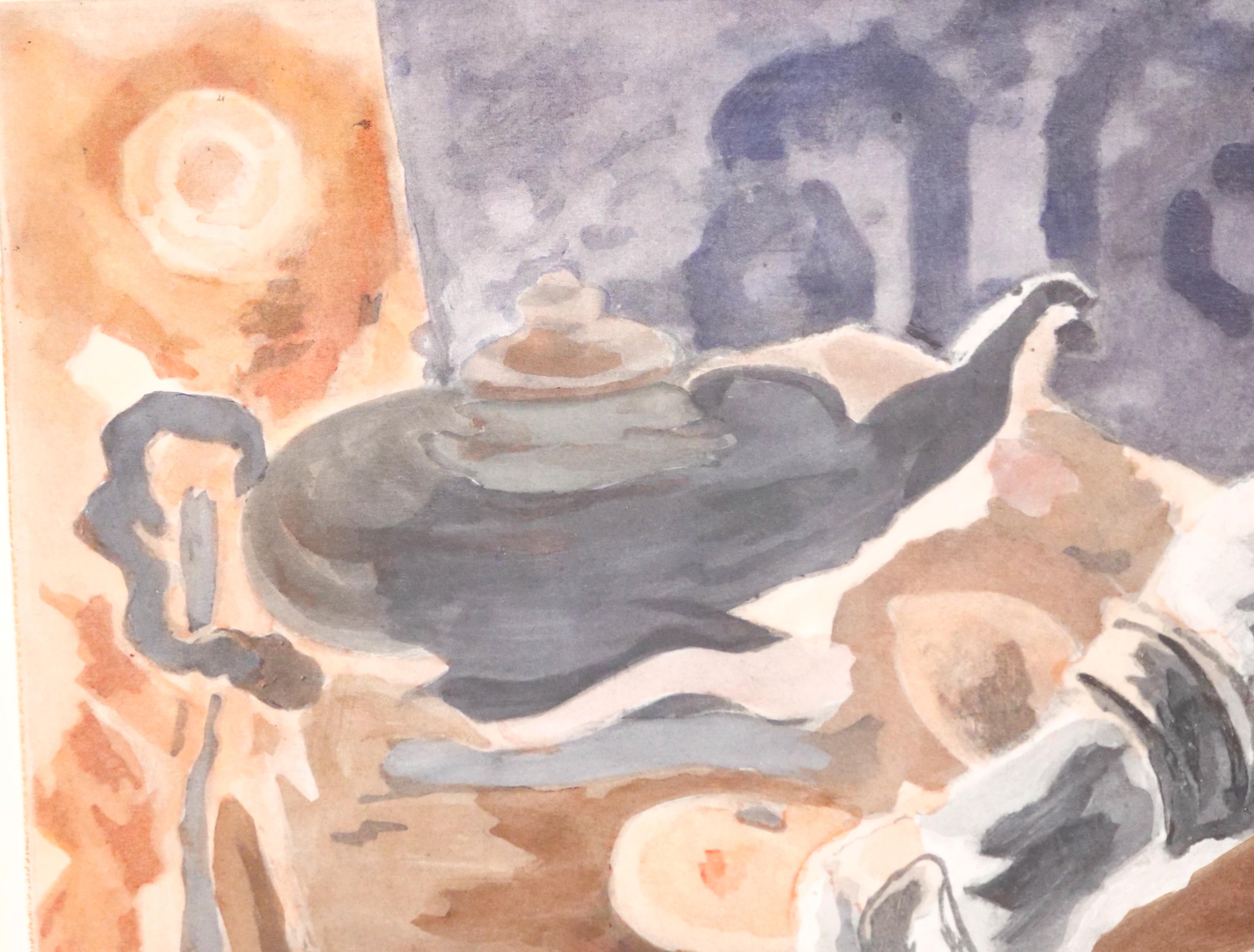 Doré Lithographie de George Braque « Nature Morte a la Serviette » en vente