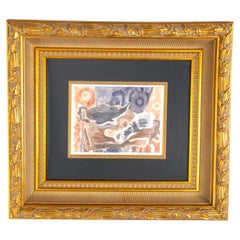 Retro Gilt Wood Frame George Braque Lithograph" Nature Morte a la Serviette"