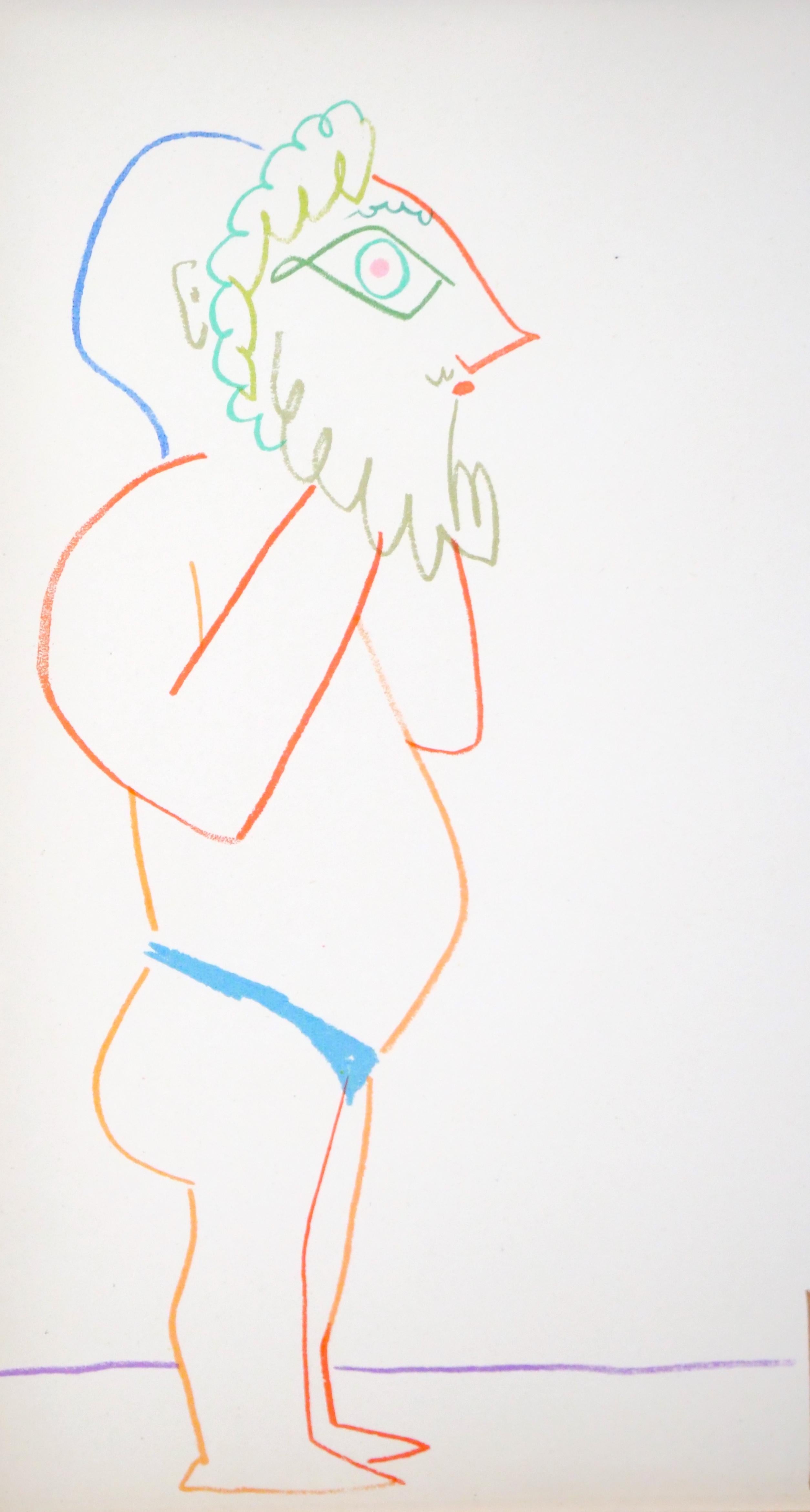 Pablo Picasso Lithographie „La Comedie Humaine“ mit vergoldetem Holzrahmen im Angebot 10
