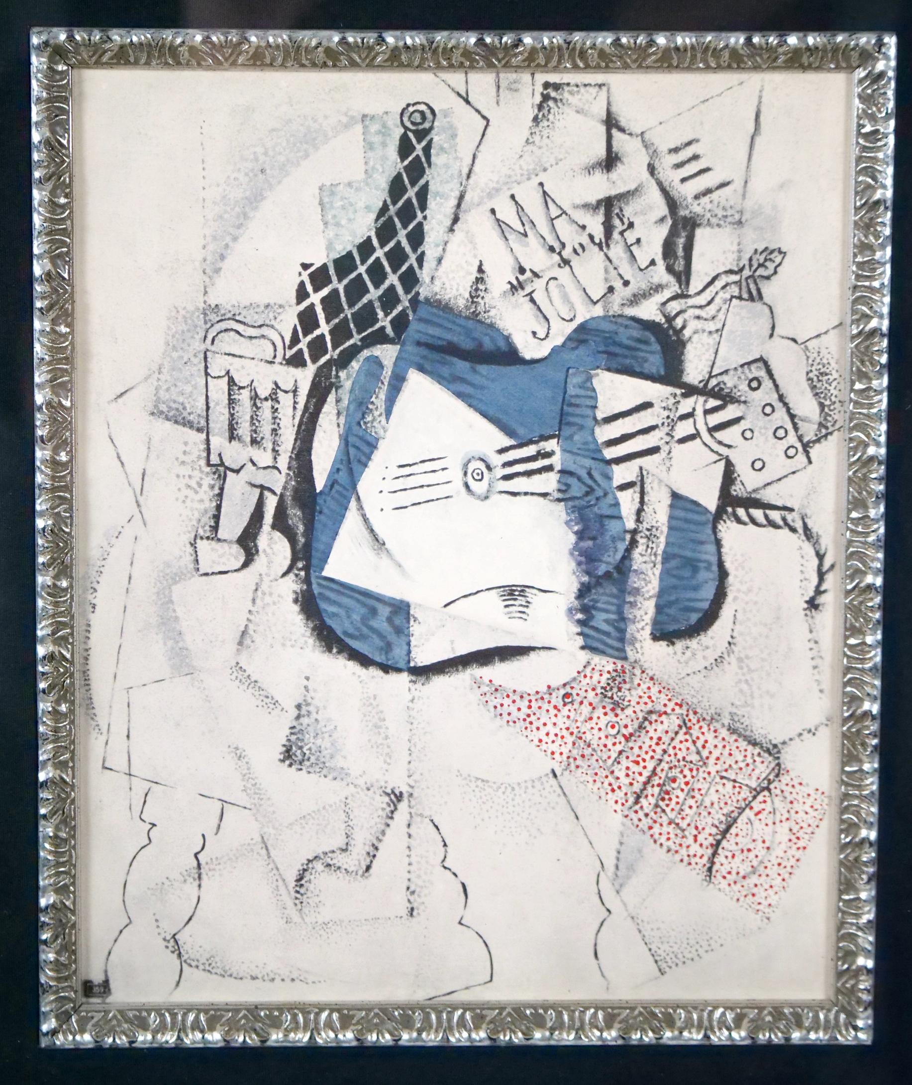 Enrich your art collection with the captivating elegance of this Silvered Gilt Wood Framed Pablo Picasso Lithograph. Meticulously crafted, this piece features exquisite hand coloring on wove paper, showcasing Picasso's artistic mastery. Titled 