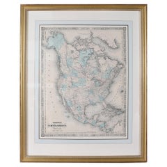 Antique Giltwood Framed and Matted Map