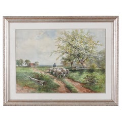 Giltwood Framed Water Color Painting