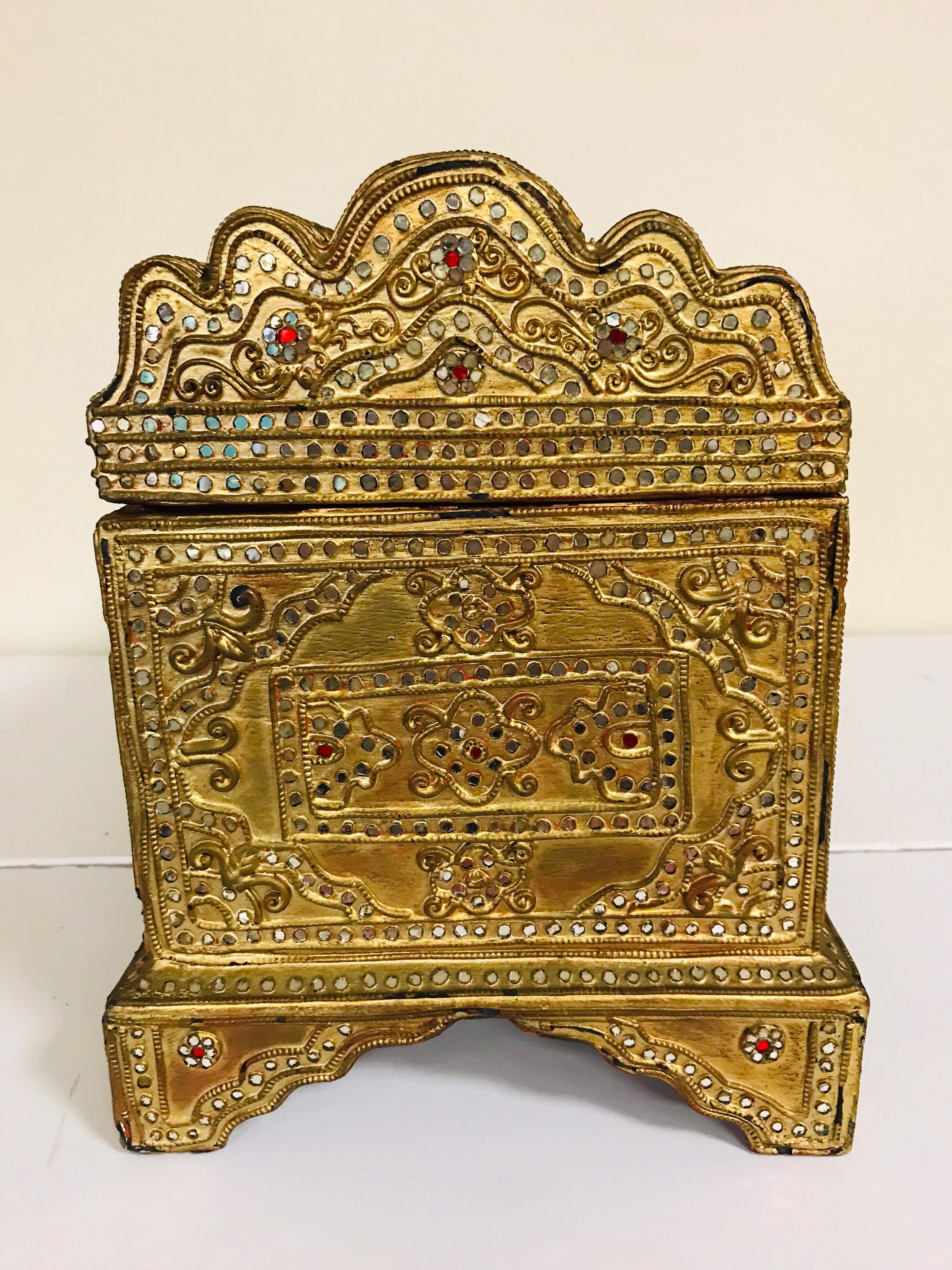 Giltwood Jeweled Box 4