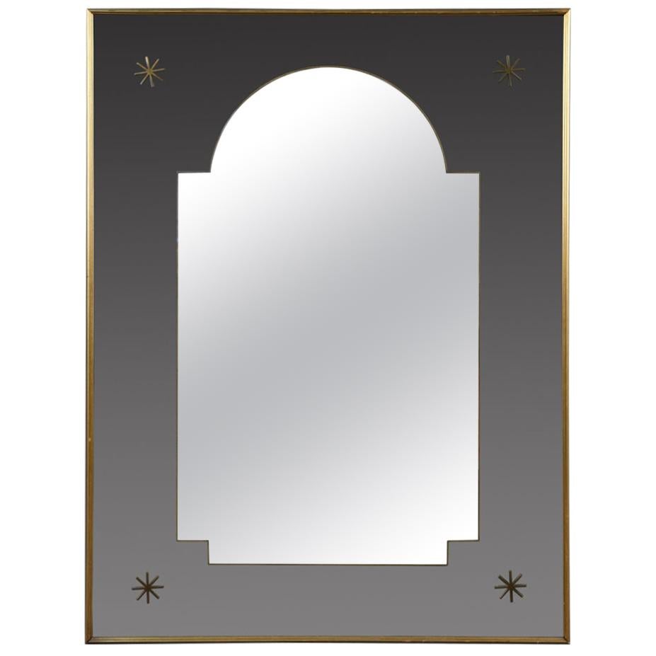 Giltwood and Glass French Art Deco Mirror