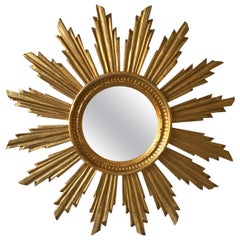 Giltwood  Italian Sunburst Mirror
