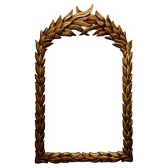 Gilt Wood Laurel Leaf Motif Mirror