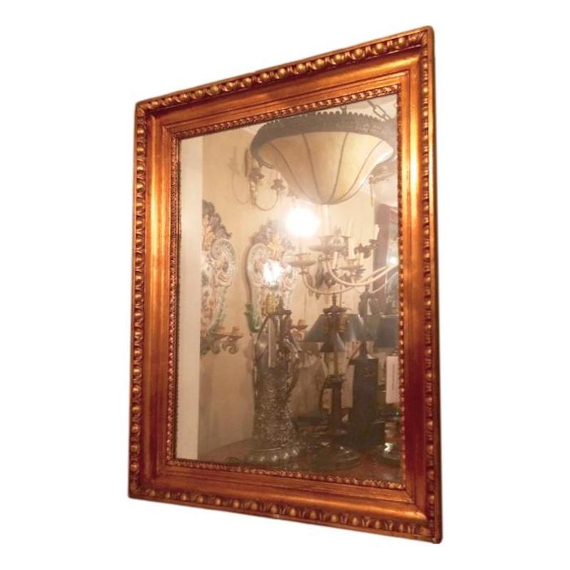 Gilt Wood Neoclassic Mirror For Sale 1