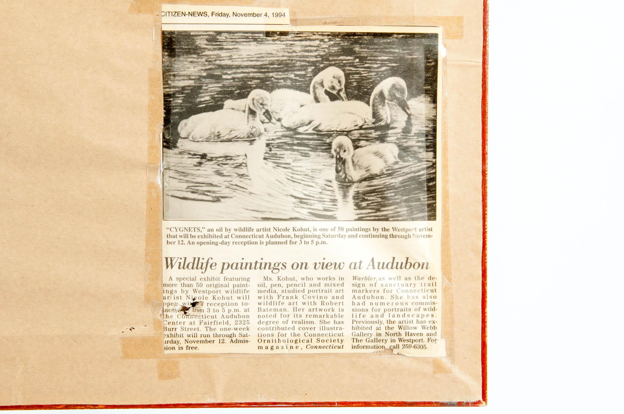 20th Century Gilt Wood Oil / Canvas Wildlife Painting