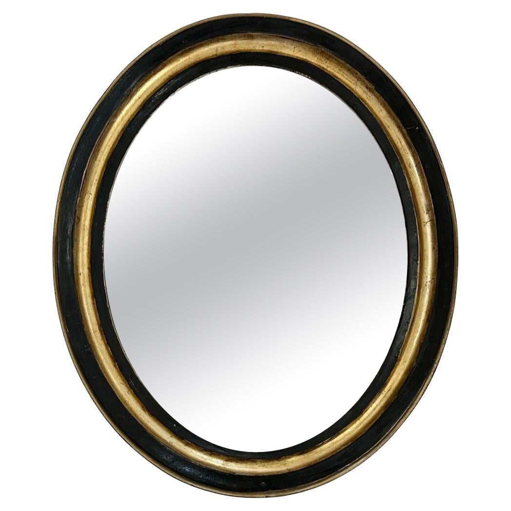 Gilt Wood Oval Mirror