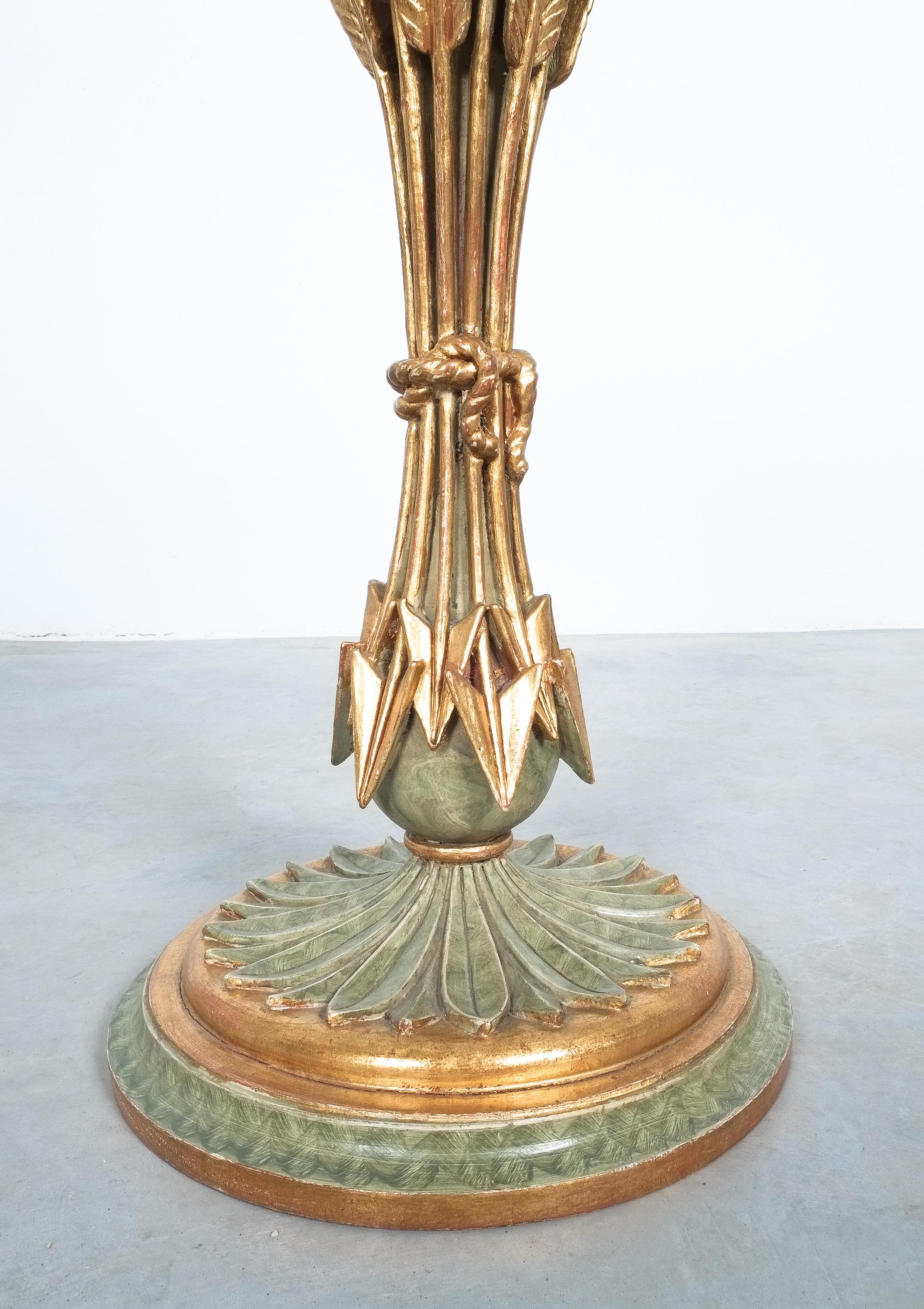 Late 20th Century Gilt Wood Side Table Neoclassical, France, circa 1970
