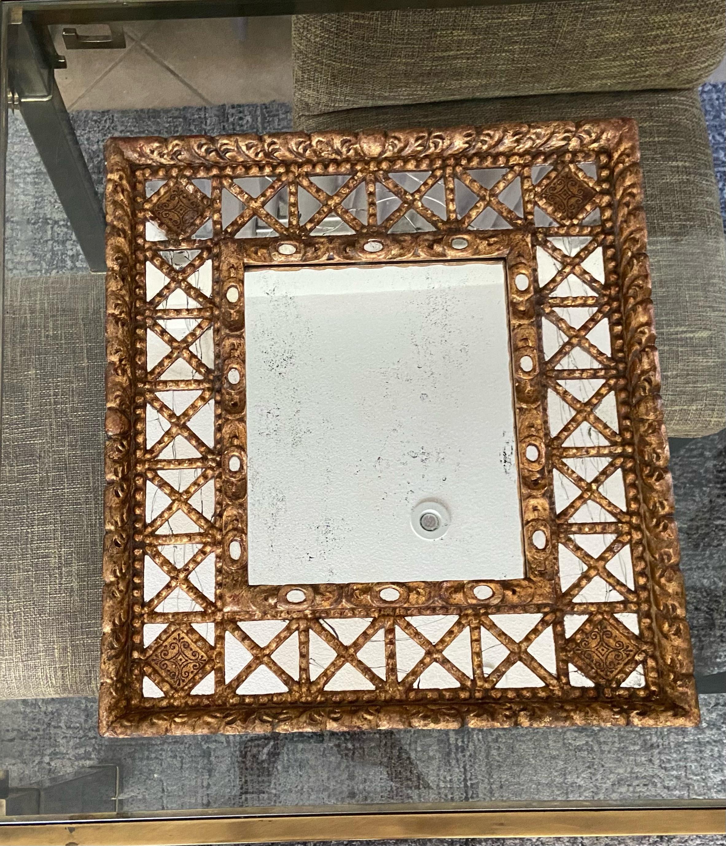 Gilt wood Spanish Colonial Wall Mirror For Sale 12