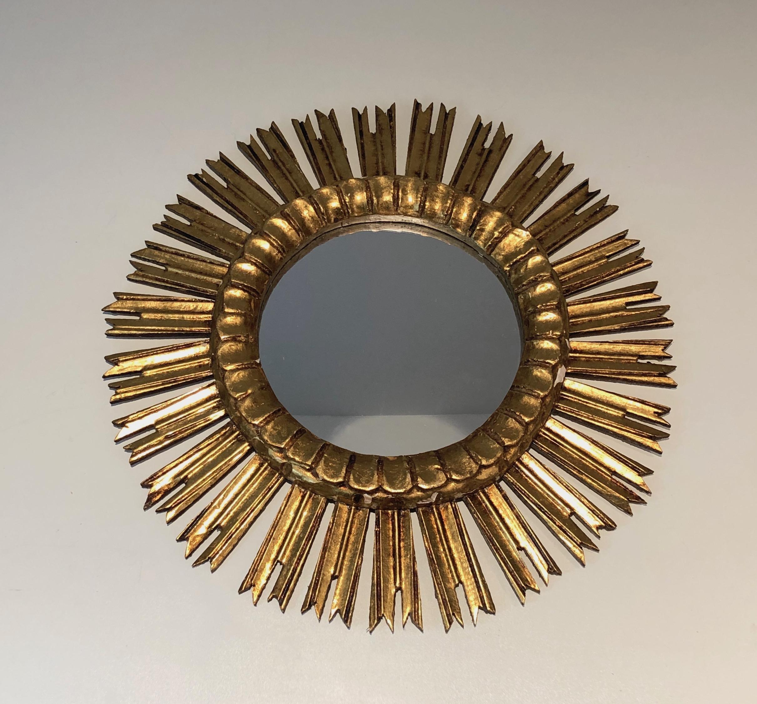 Gilt Wood Sunburst Mirror 5