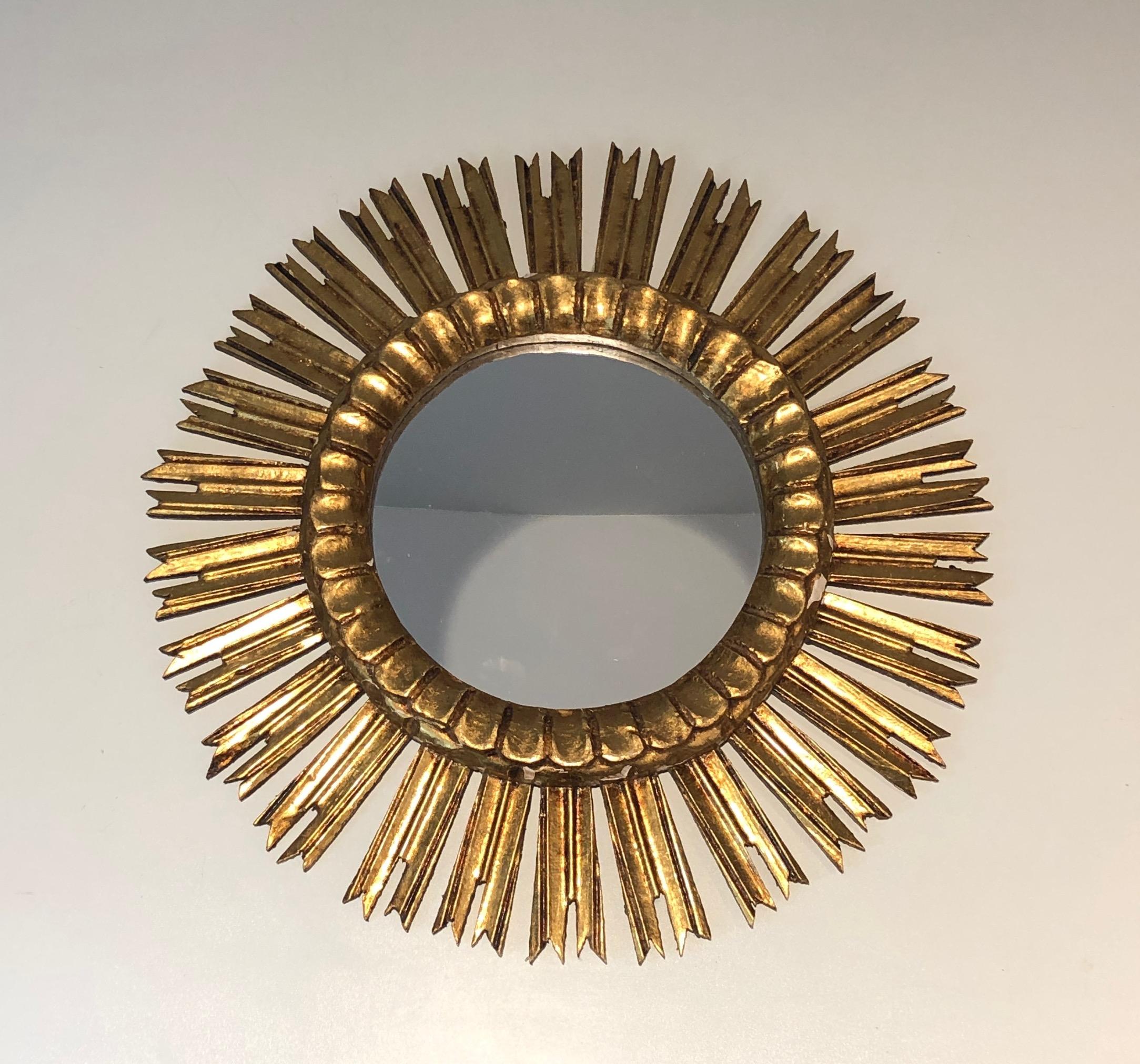 Gilt Wood Sunburst Mirror 6