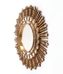 Gilt Wood Sunburst Mirror