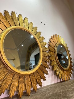 Gilt wood sunburst mirror