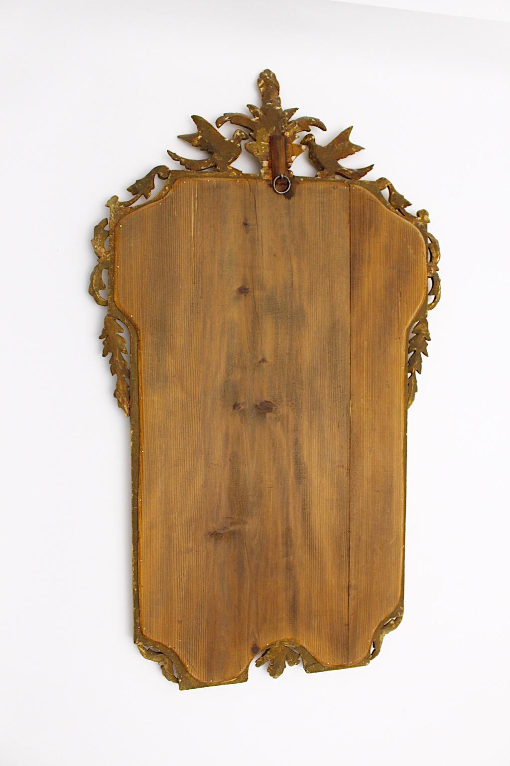 Antique Gilt Carved Wood Wall Mirror or Trumeau Mirror Austria, circa 1795 For Sale 8