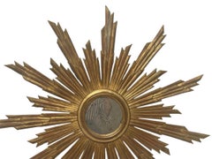 Gilt Wood Watch Mirror, circa 1940