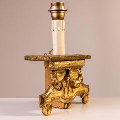 Gilt Wooden Frieze as Wall Sconce