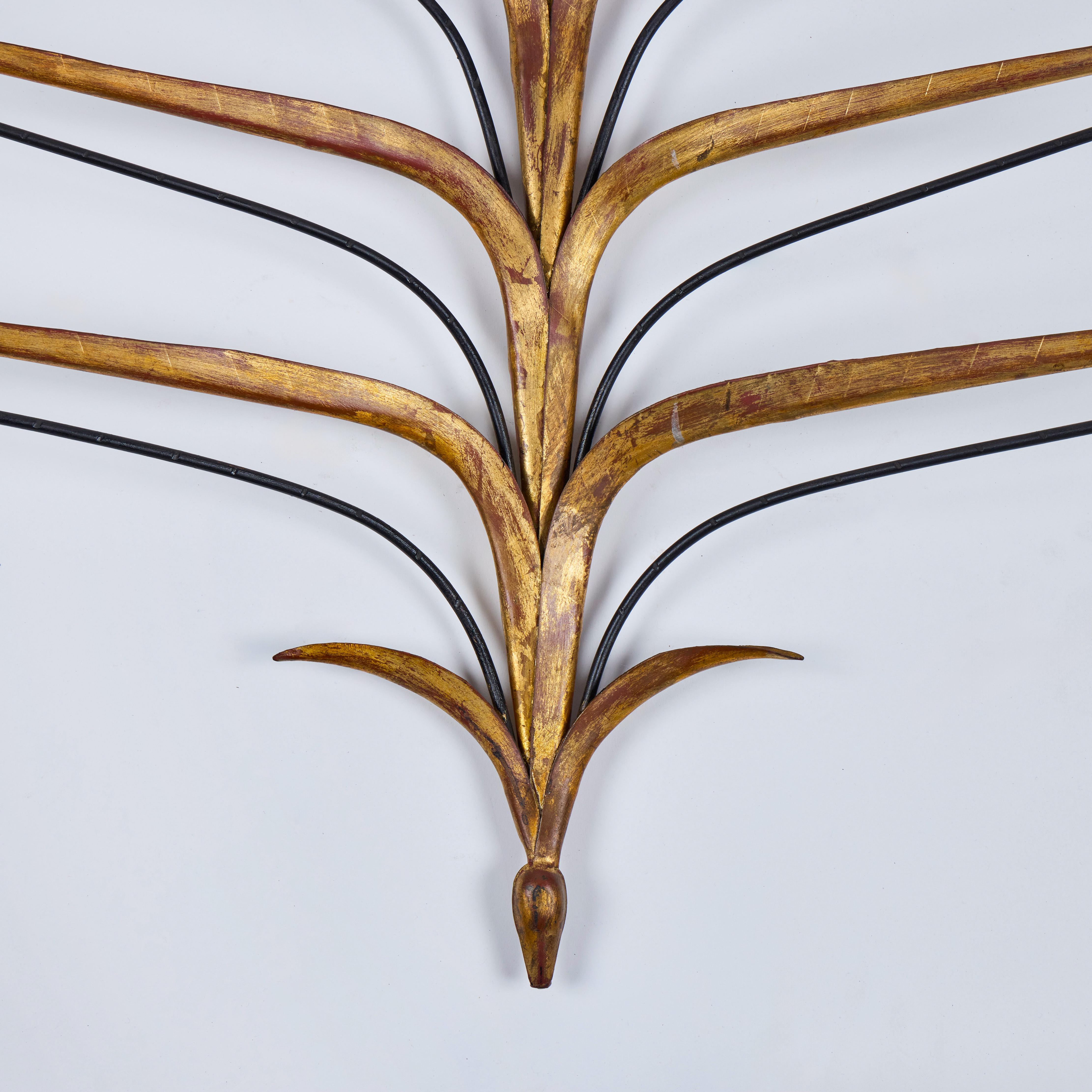 Italian Gilt Wrought Iron Candelabra For Sale