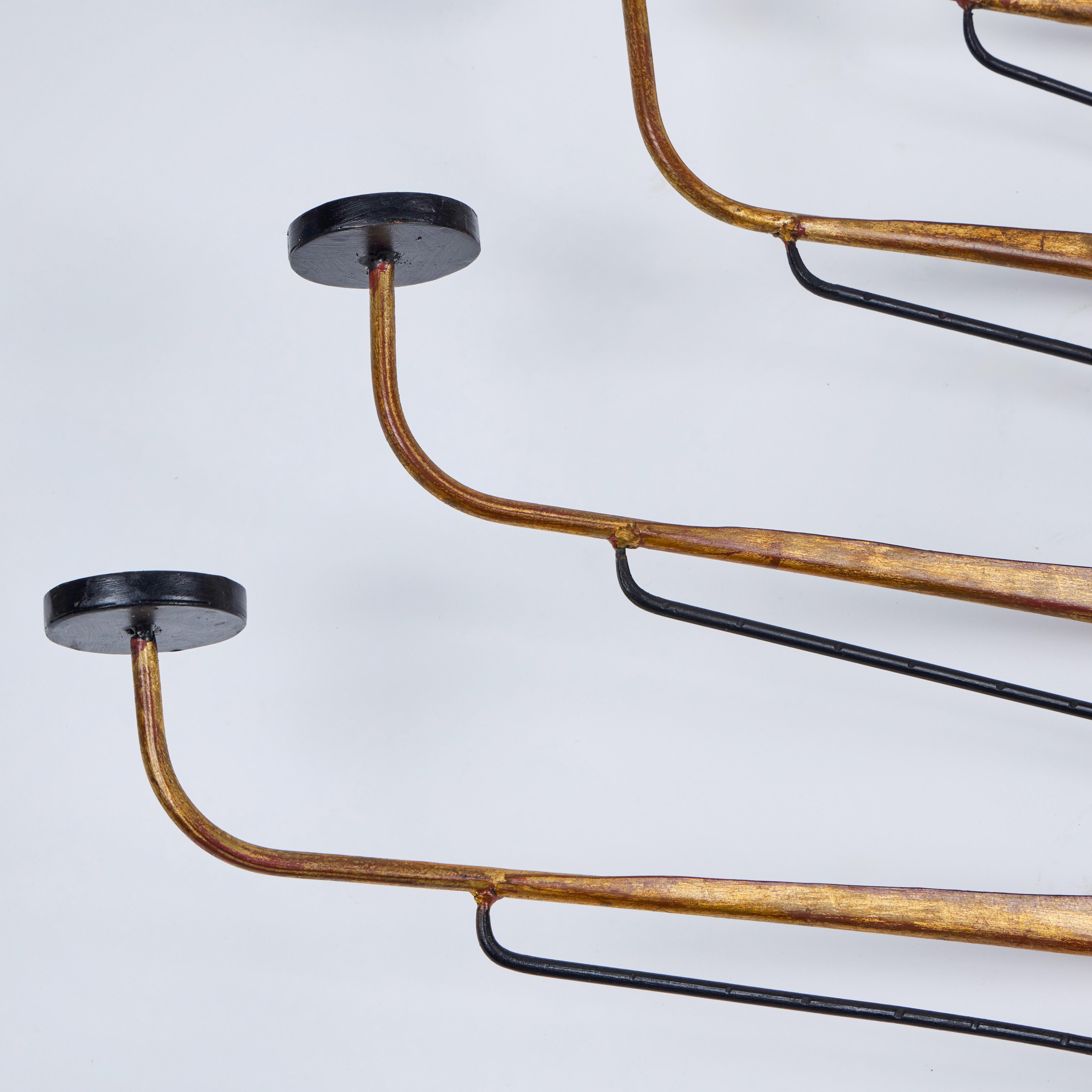 Late 20th Century Gilt Wrought Iron Candelabra For Sale