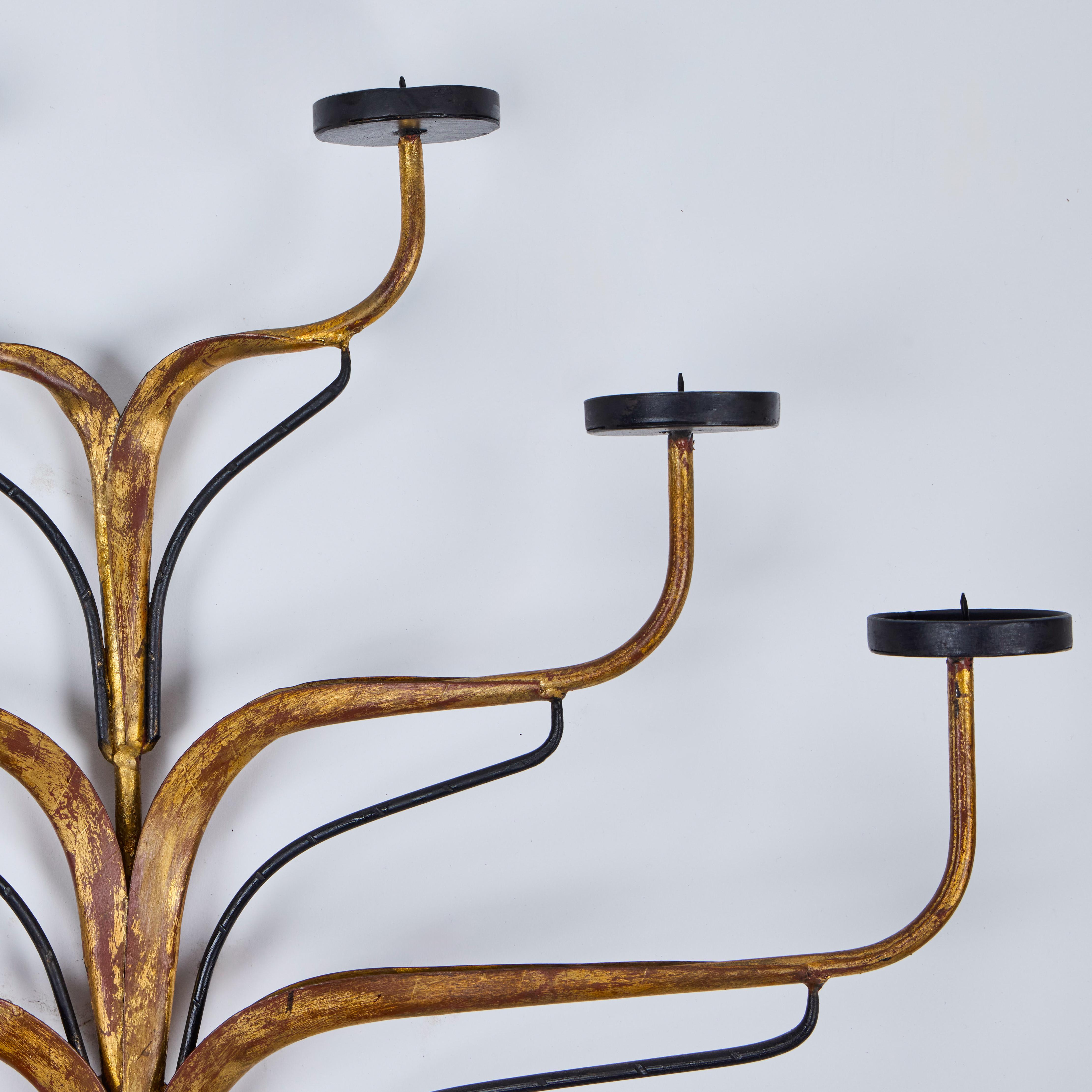 Gilt Wrought Iron Candelabra For Sale 1