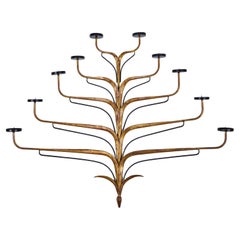 Gilt Wrought Iron Candelabra