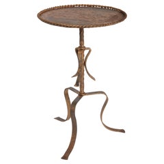 Gilt Wrought Iron Side Table
