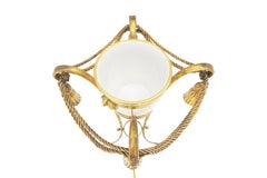 Base in ferro battuto dorato "Twisted Rope" con nappe Vaso da giardino MINT!