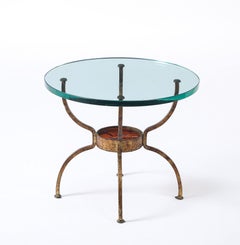 Gilt Wrought Iron With Fused Amber Glass Insert, Mexico 1960's