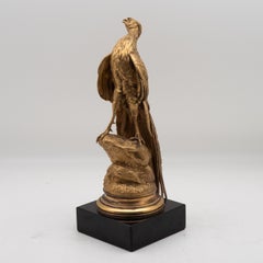 Fagiano francese in bronzo dorato del XIX secolo di Ferdinand Pautrot