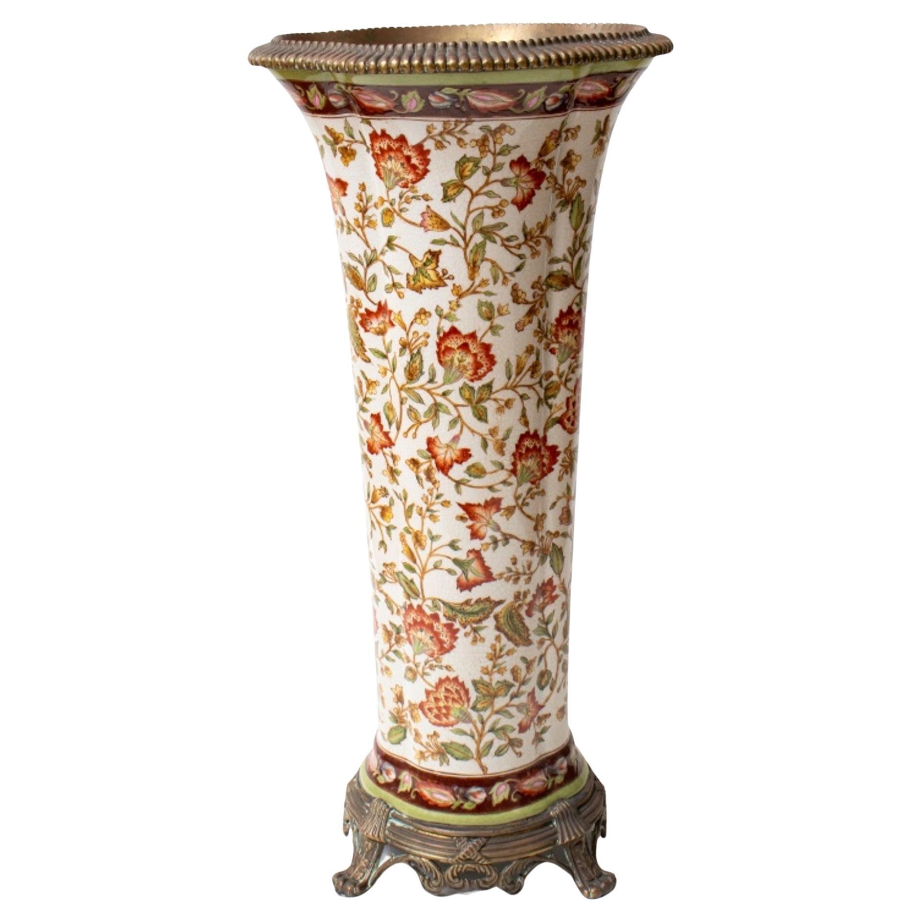 Giltmetal Mounted Asian Style Vase